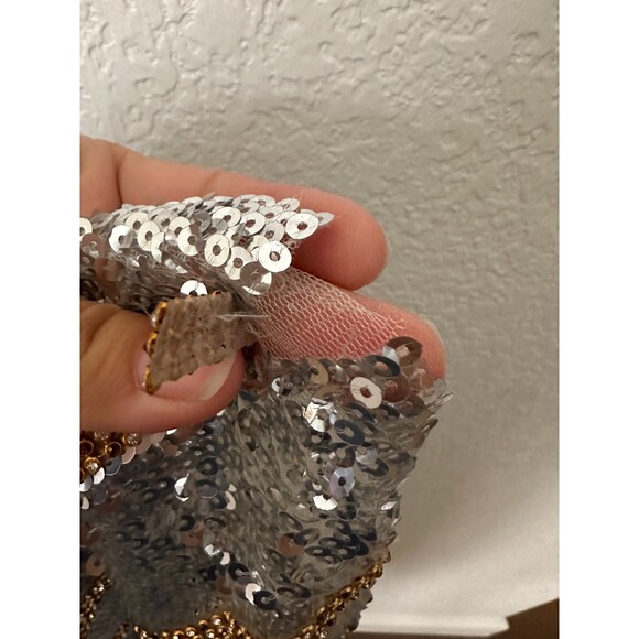 JOVANNI NWT Gold Silver Beaded Embellished Sequin Mermaid Fit Dress Size 6 - Picture 15 of 16